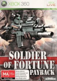 Soldiers of Fortune Payback PAL Xbox 360 PAL box art